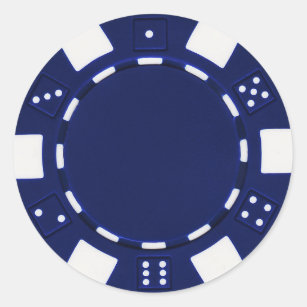 pokerchip sticker  blue