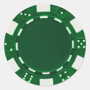 pokerchip sticker green