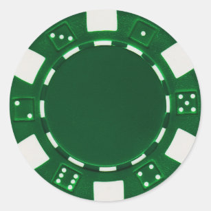 pokerchip sticker green