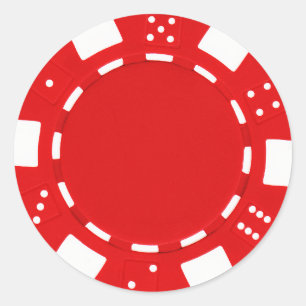 pokerchip sticker red