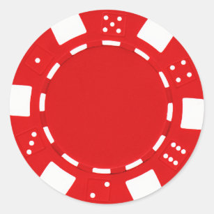 pokerchip sticker red