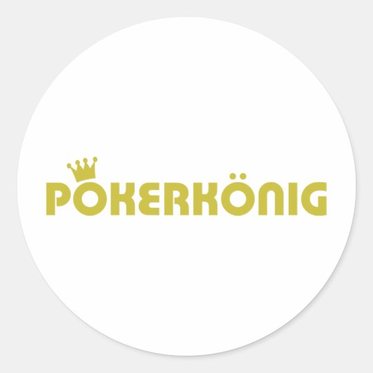 pokerkönig icon classic round sticker