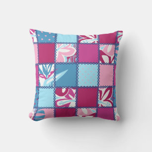 Pokii Hawaiian Patchwork Reversible Square Pillows