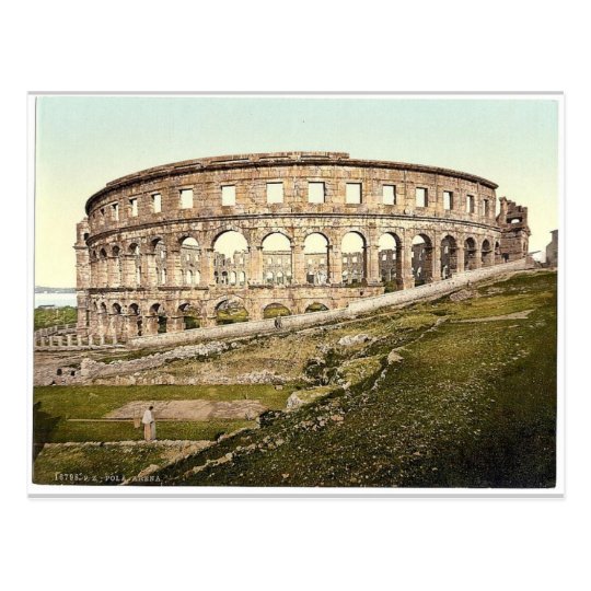 Pola, the arena, Istria, Austro-Hungary rare Photo Postcard