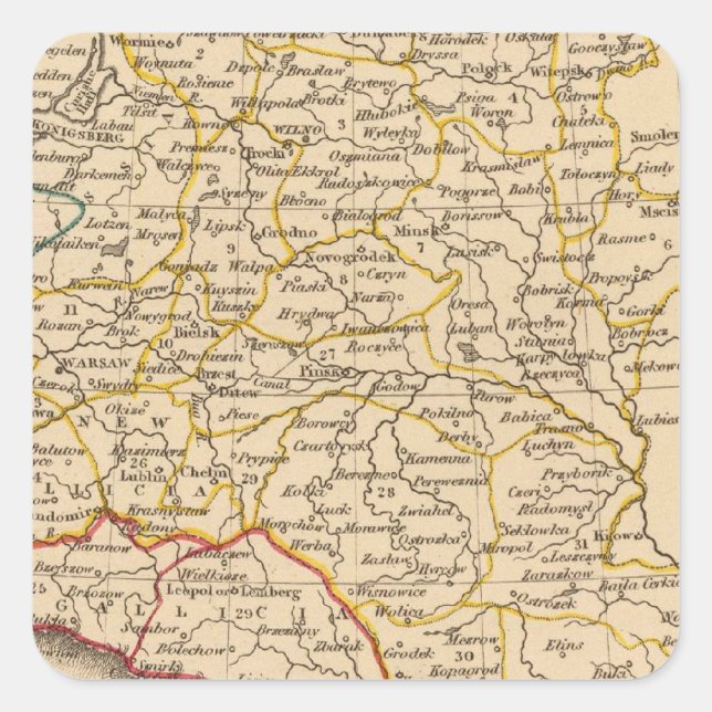 Poland, 1772 square sticker (Front)