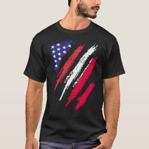 Poland American Grown Flag USA Patriot Heritage Mo T-Shirt