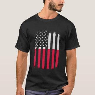 Poland And America Flag Polish American Flag T-Shirt