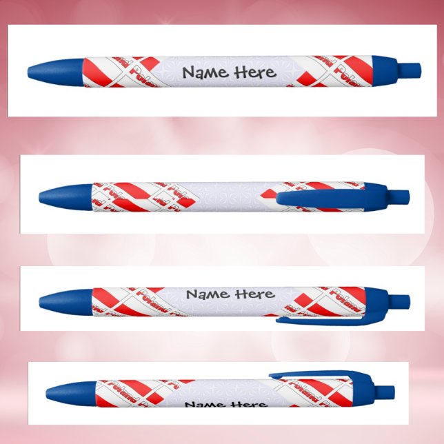 Poland and Polish Flag Tiled with Your Name Black Ink Pen (Creator Uploaded)