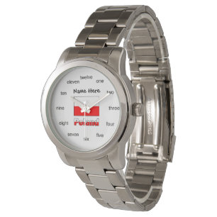 Poland and Polish Flag with Your Name Watch