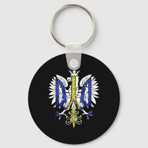 Poland And Ukraine Polish Ukrainian Heritage Eagle Key Ring
