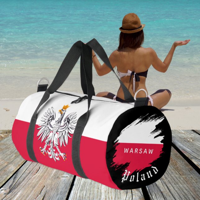 Poland Bag, Warsaw, travel, Polish Flag Duffle Bag (Creator Uploaded)