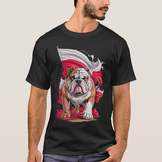 Poland Bulldogs Dog Lover Gift Cute Design for Pet T-Shirt (Front)