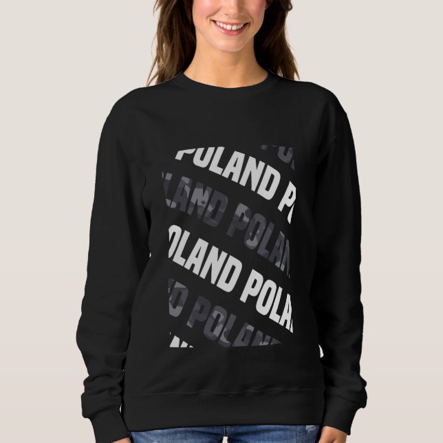 Poland Camo Pattern Grey Camouflage Sweatshirt (Front)