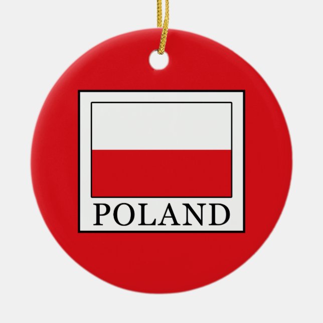 Poland Ceramic Tree Decoration (Front)