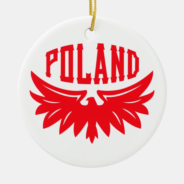 Poland Ceramic Tree Decoration (Front)