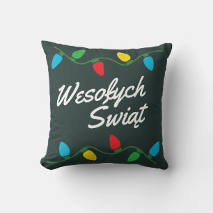 Poland Christmas Decor Pillow