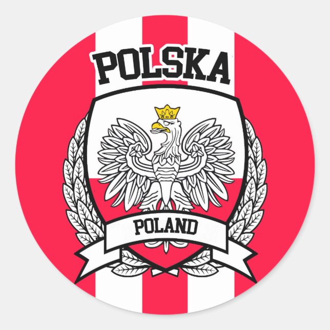 Poland Classic Round Sticker (Front)