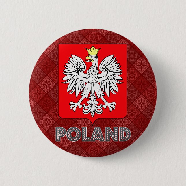 Poland Coat of Arms 6 Cm Round Badge (Front)