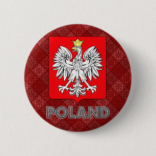 Poland Coat of Arms 6 Cm Round Badge