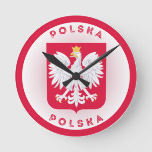 Poland Coat of Arms Circle Shape  Round Clock