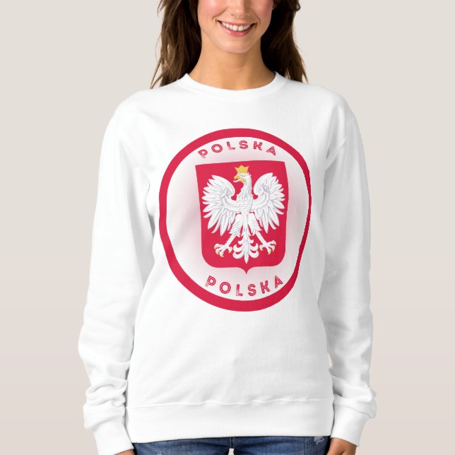 Poland Coat of Arms Circle Shape  Sweatshirt (Front)