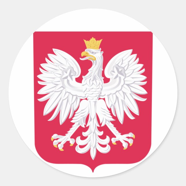 Poland Coat of Arms Classic Round Sticker (Front)