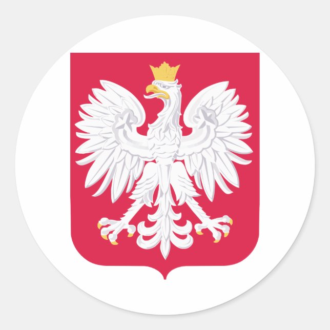 Poland Coat of Arms Classic Round Sticker (Front)