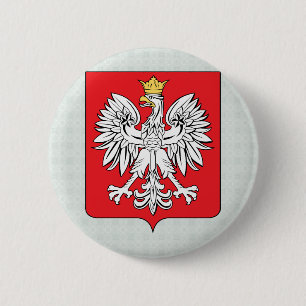 Poland Coat of Arms detail 6 Cm Round Badge