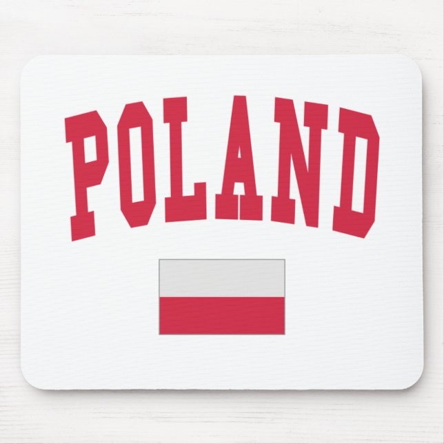 Poland College Style Mouse Mat (Front)