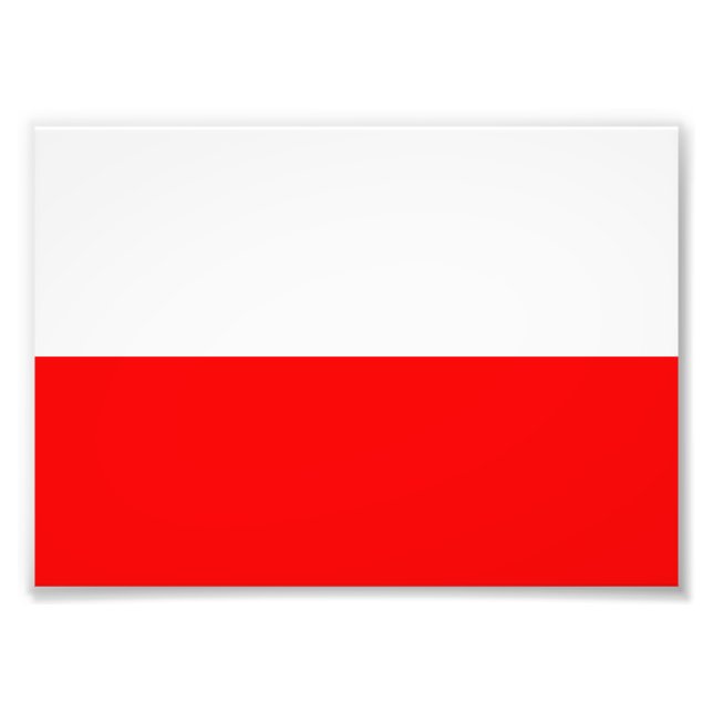 Poland country flag symbol red white photo print (Front)