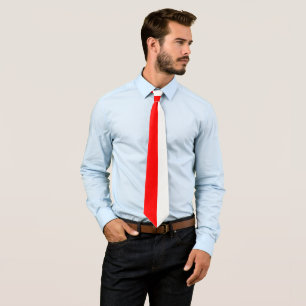 Poland country flag symbol red white tie