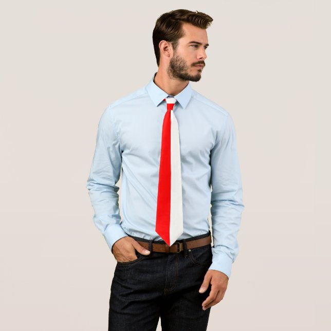 Poland country flag symbol red white tie (In Situ)