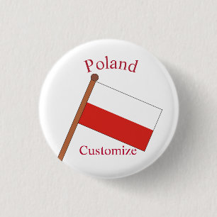 Poland Country Flag Thunder_Cove 3 Cm Round Badge