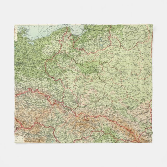 Poland & CzechoSlovakia Fleece Blanket (Front (Horizontal))