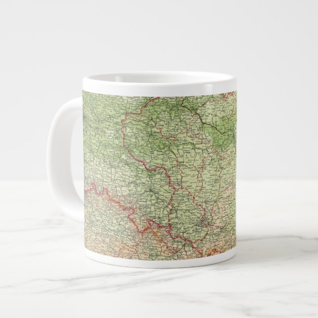 Poland & CzechoSlovakia Large Coffee Mug (Front Left)