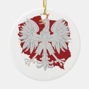 Poland Eagle Ceramic Tree Decoration