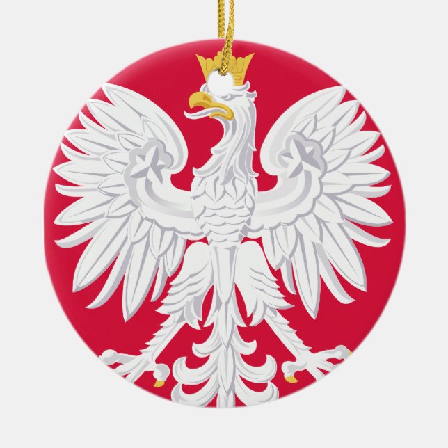 POLAND* Eagle Christmas Ornament (Front)