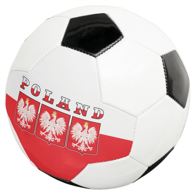 Poland Eagle Flag Shields Football (Three Quarter)