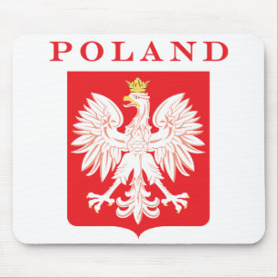 Poland Eagle Red Shield Mouse Mat