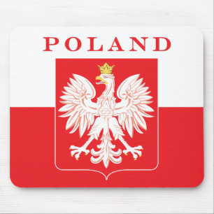 Poland Eagle Red Shield Mouse Mat