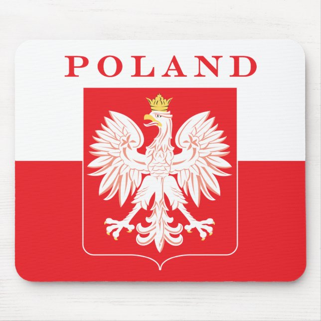Poland Eagle Red Shield Mouse Mat (Front)