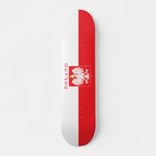 Poland Eagle Red Shield Skateboard