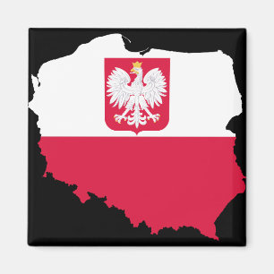 Poland Emblem Map Magnet