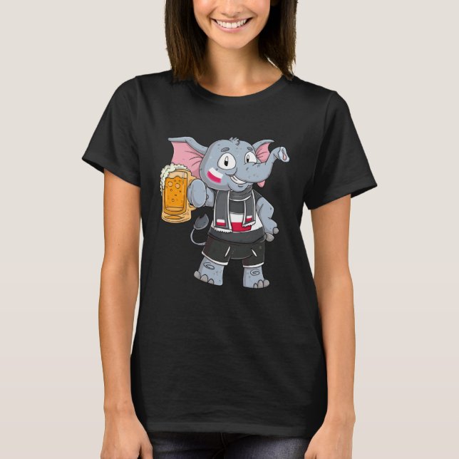 Poland fan elephant T-Shirt (Front)