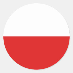 Poland Fisheye Flag Sticker