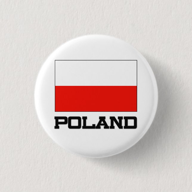 Poland Flag 3 Cm Round Badge (Front)