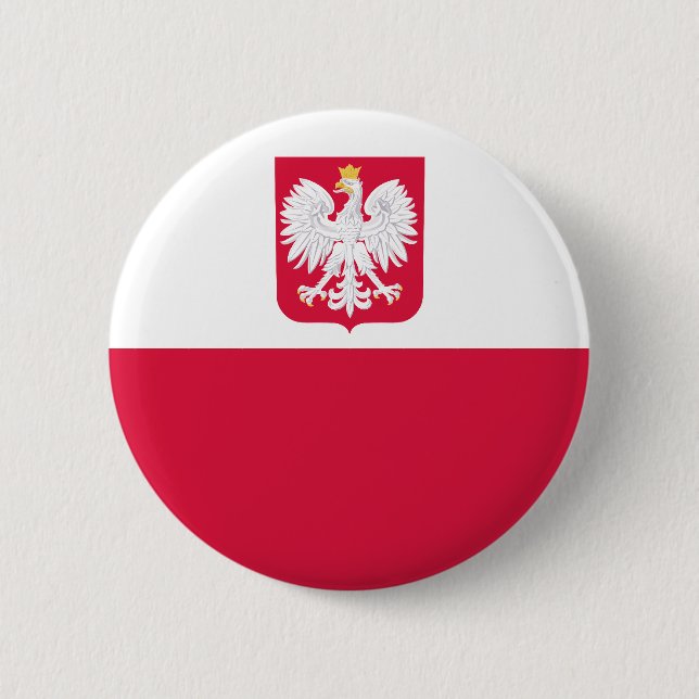 Poland Flag 6 Cm Round Badge (Front)