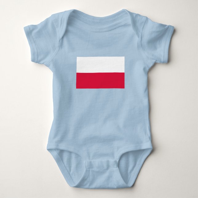 Poland Flag Baby Bodysuit (Front)