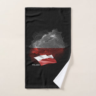 Poland flag bath towel set