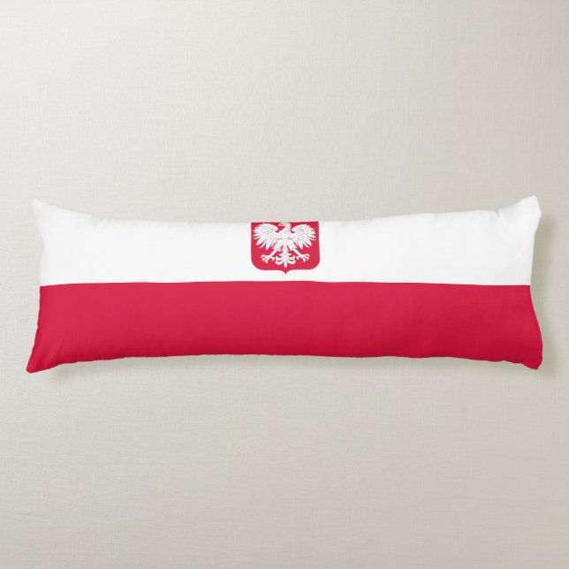 Poland Flag Body Cushion (Front)